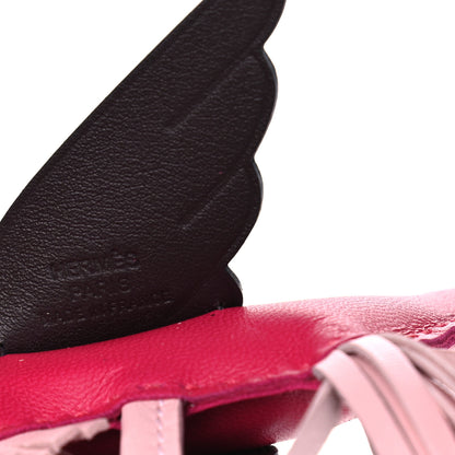 Hermes Milo Lambskin Grigri Rodeo Pegase Horse Bag Charm PM Framboise Rose Sakura Rouge Sellier 3 of 4