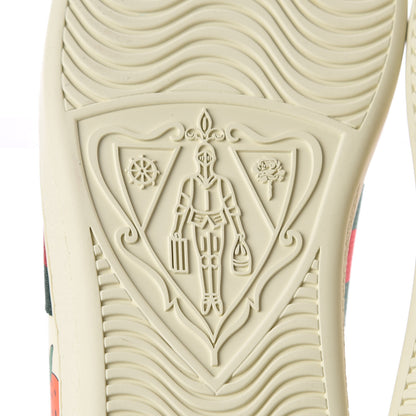 Gucci Calfskin Web Strawberry Print Womens Ace Sneakers 40 Ivory Red Green 7 of 10