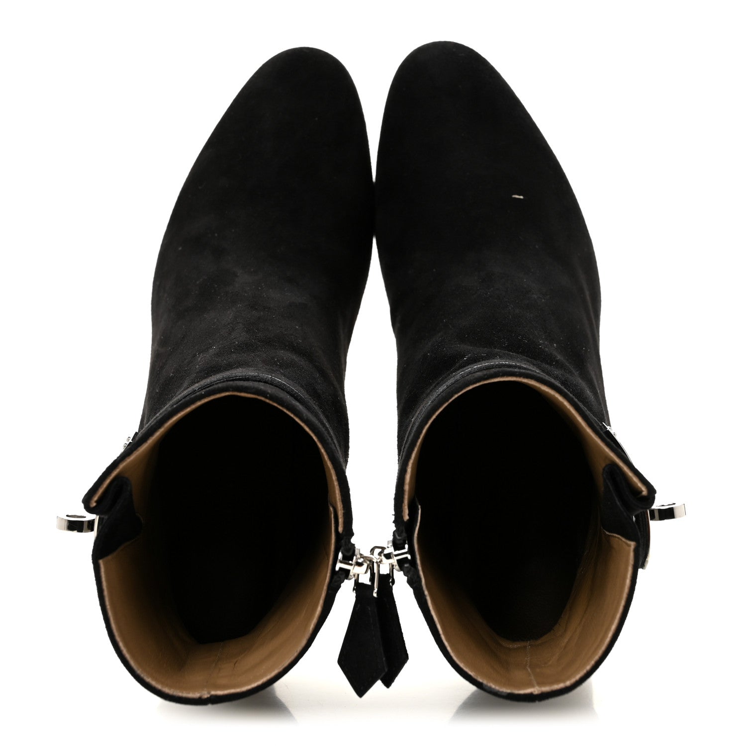 Hermes Suede Goatskin Saint Germain Ankle Boots 35.5 Black 2 of 10