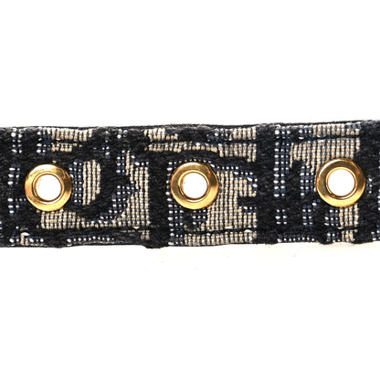 Christian Dior Jacquard Oblique 20mm Saddle Belt 75 30 Blue 3 of 6