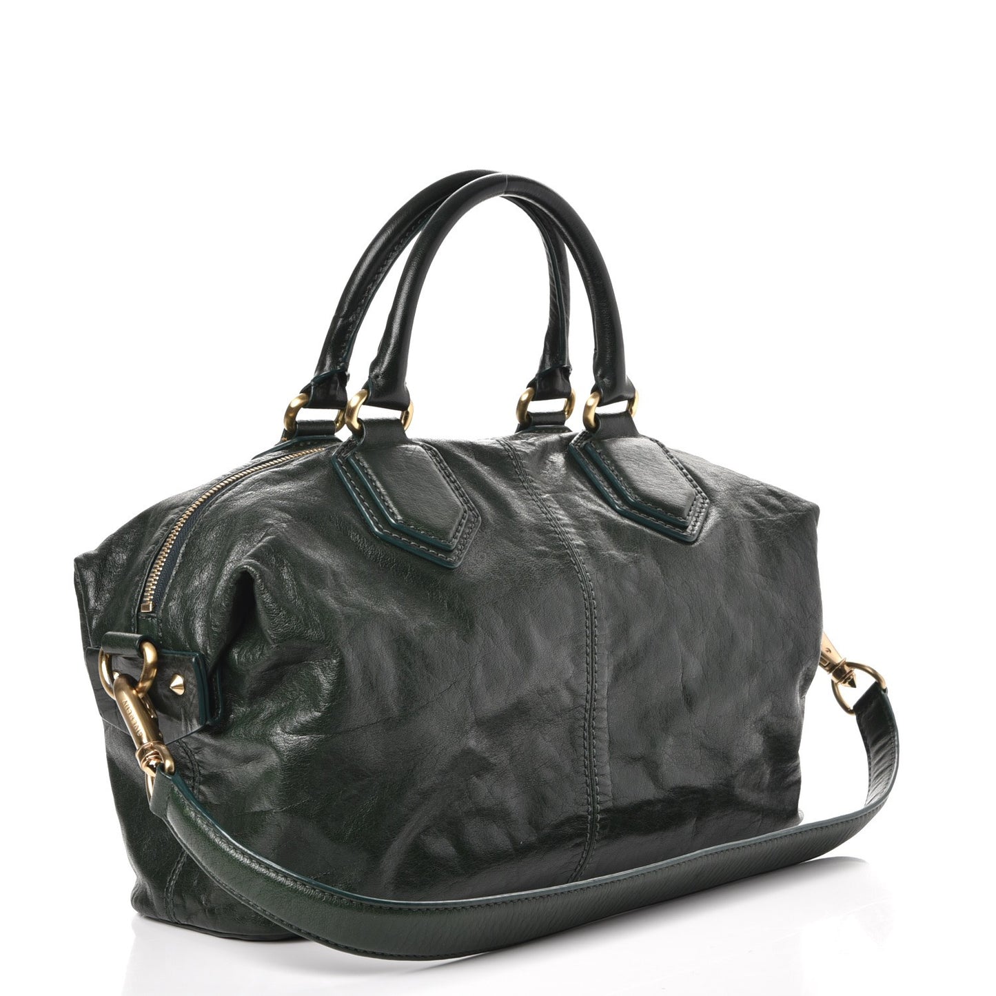 Leather Saffia Bag Green