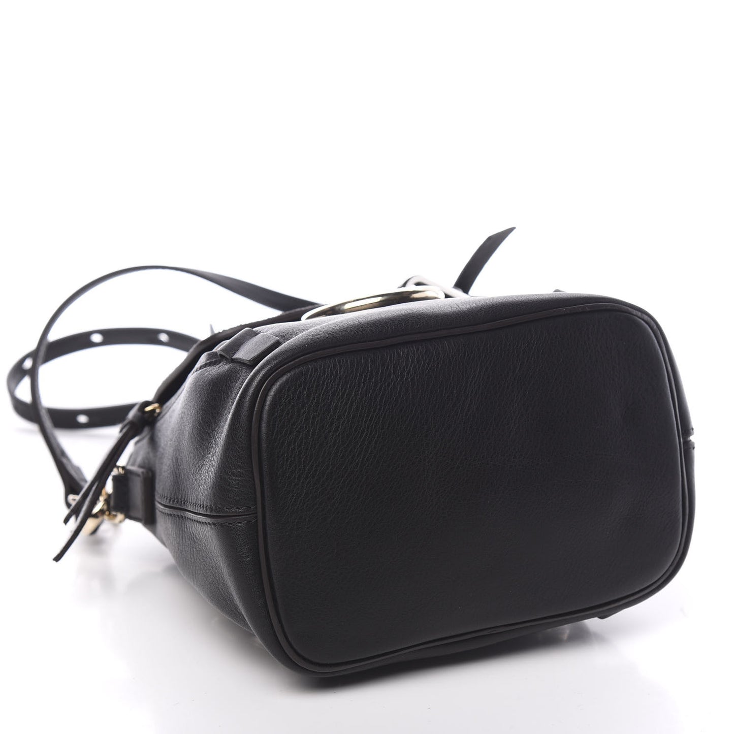 Suede Calfskin Mini Faye Backpack Black