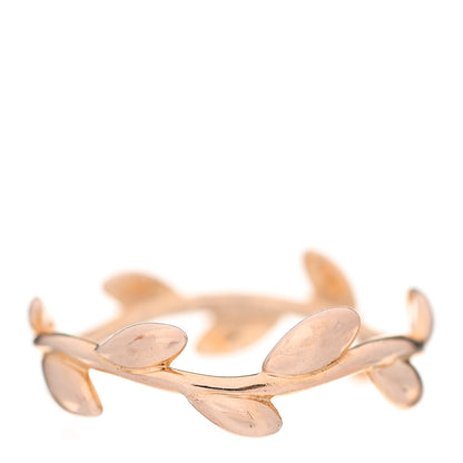 Tiffany 18K Rose Gold Narrow Paloma Picasso Olive Leaf Band Ring 49 5 1 of 4