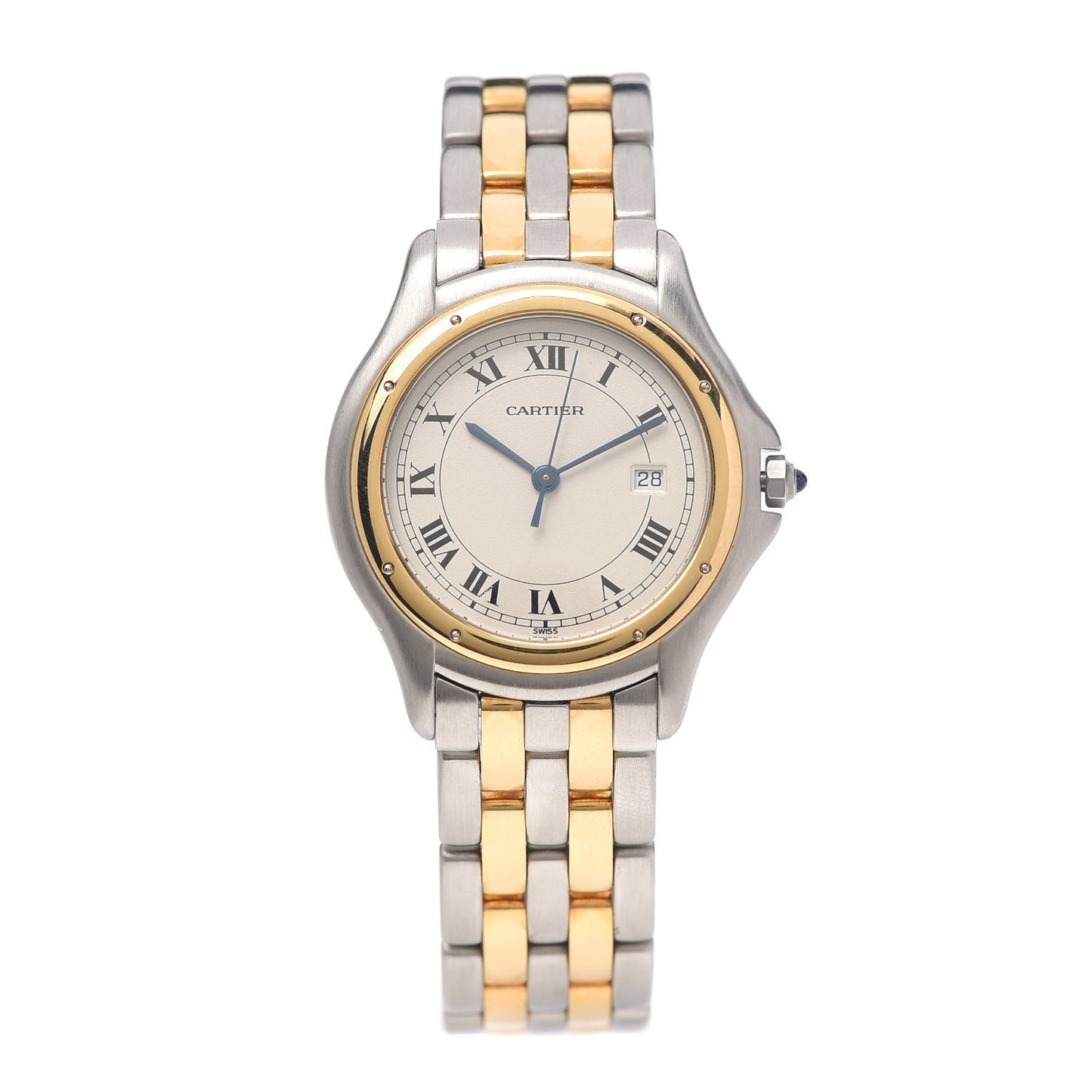Stainless Steel 18K Yellow Gold 33mm Cougar Quartz Watch