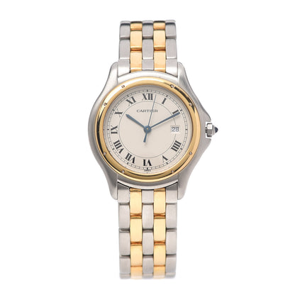 Cartier Stainless Steel 18K Yellow Gold 33mm Cougar Quartz Watch 1 of 6