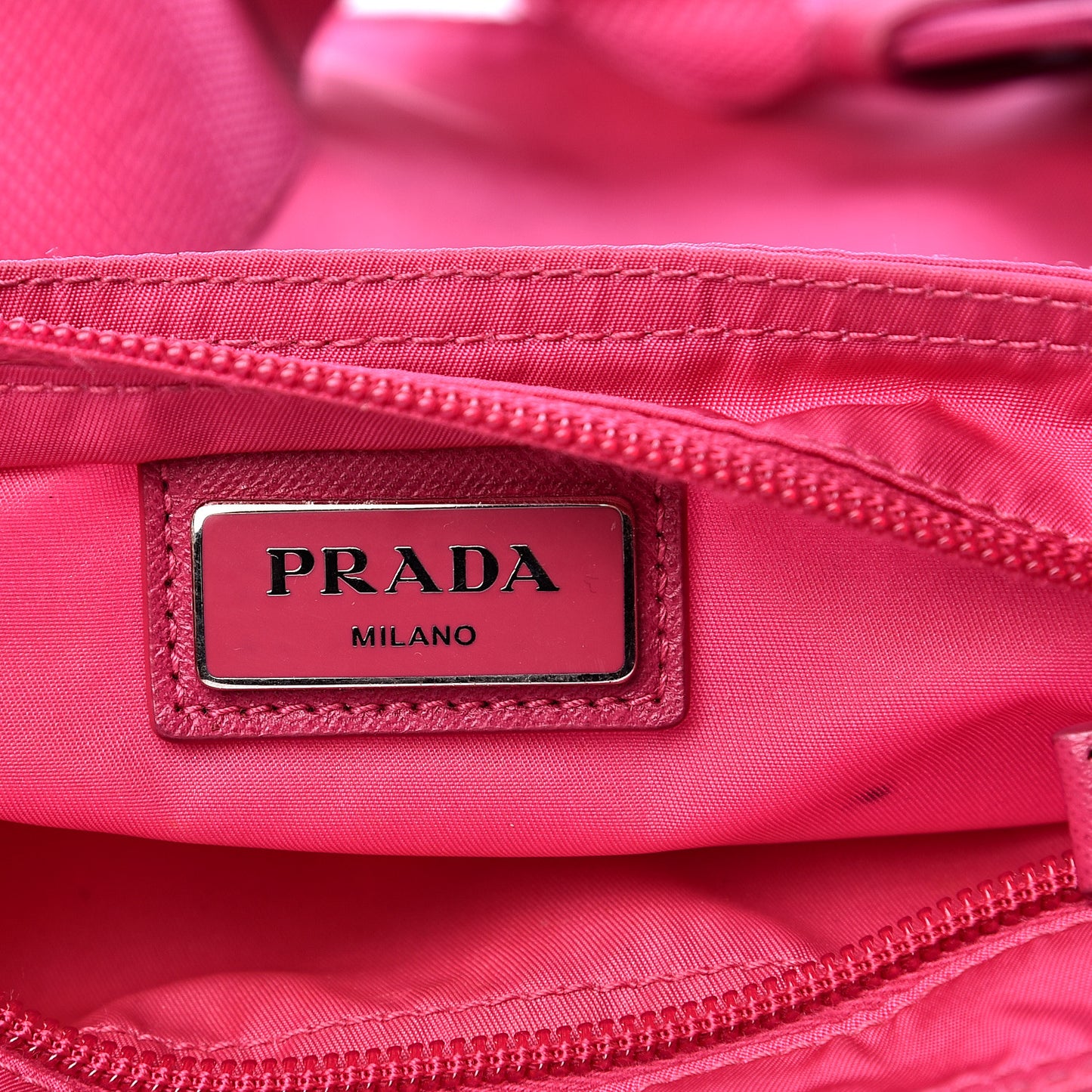 Nylon Vela Flat Messenger Bag Fuxia