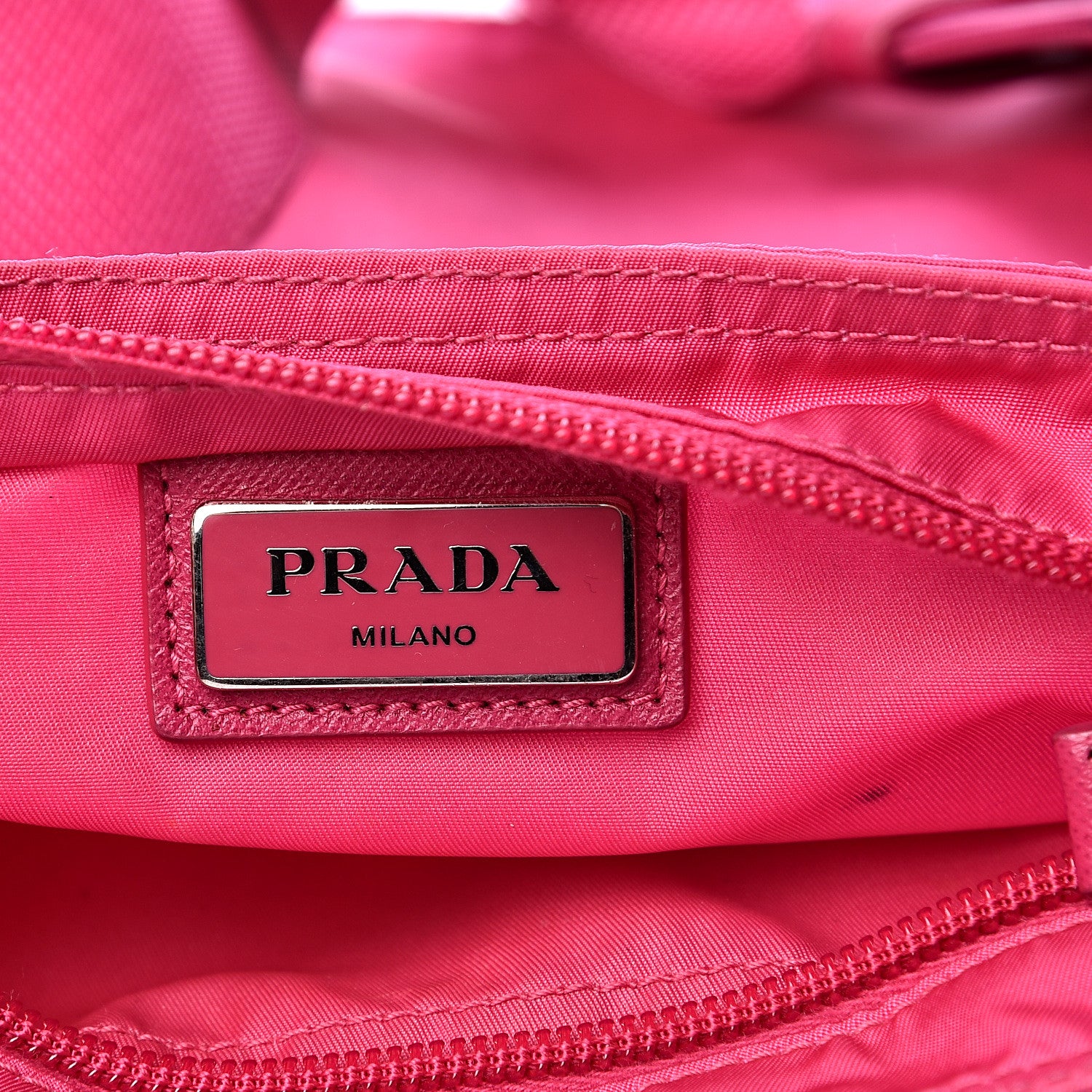 Prada Nylon Vela Flat Messenger Bag Fuxia 5 of 12