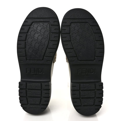 Fendi Vitello Abrasivato Fendigraphy 50mm Loafers 38.5 Blanco Babe 6 of 11