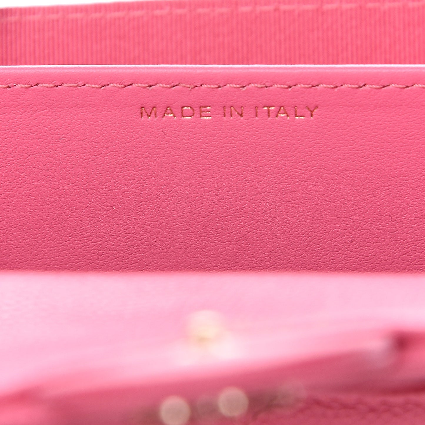 Caviar Quilted Flap Card Holder Wallet Pink