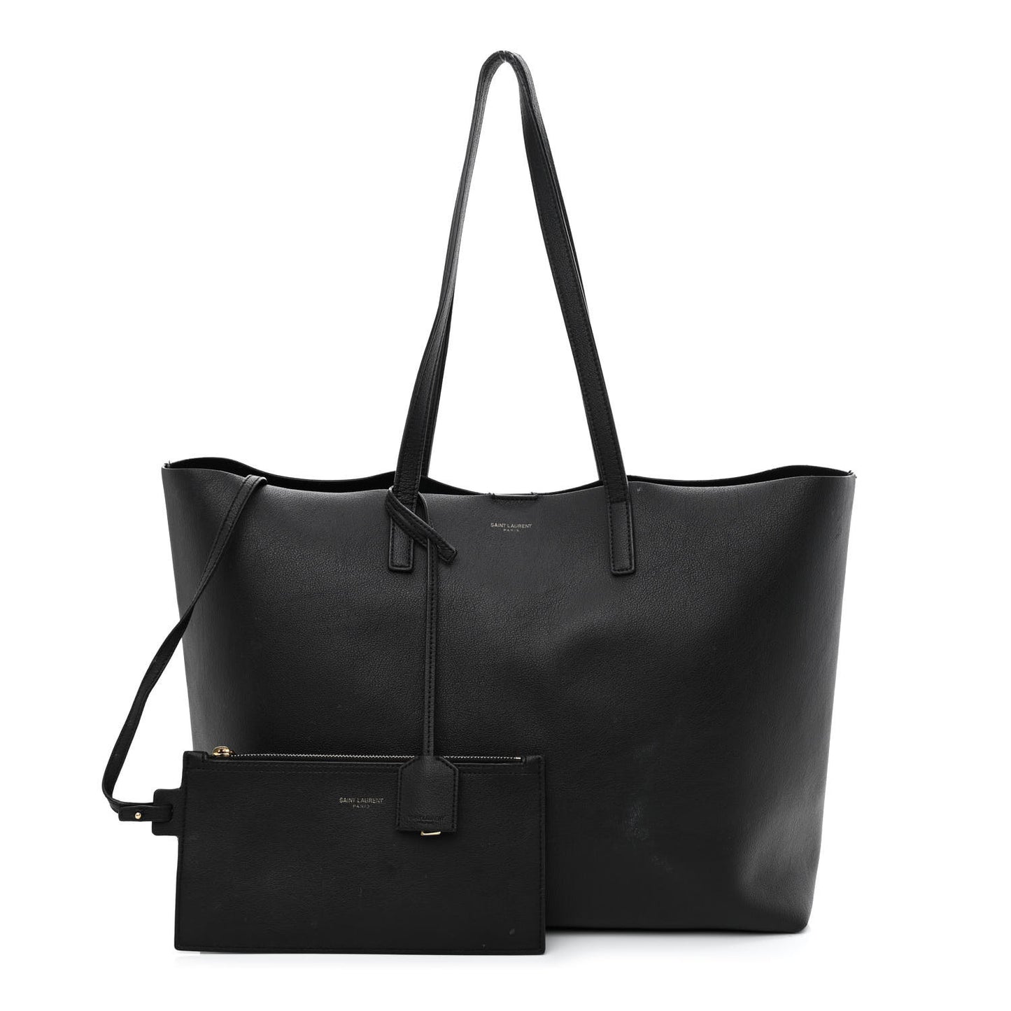 Calfskin Large Shopping Tote Black