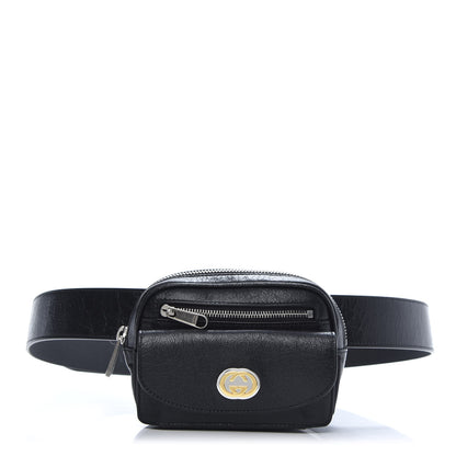 Gucci Fluffy Calfskin Mini Morpheus Belt Bag 70 28 Black 1 of 11