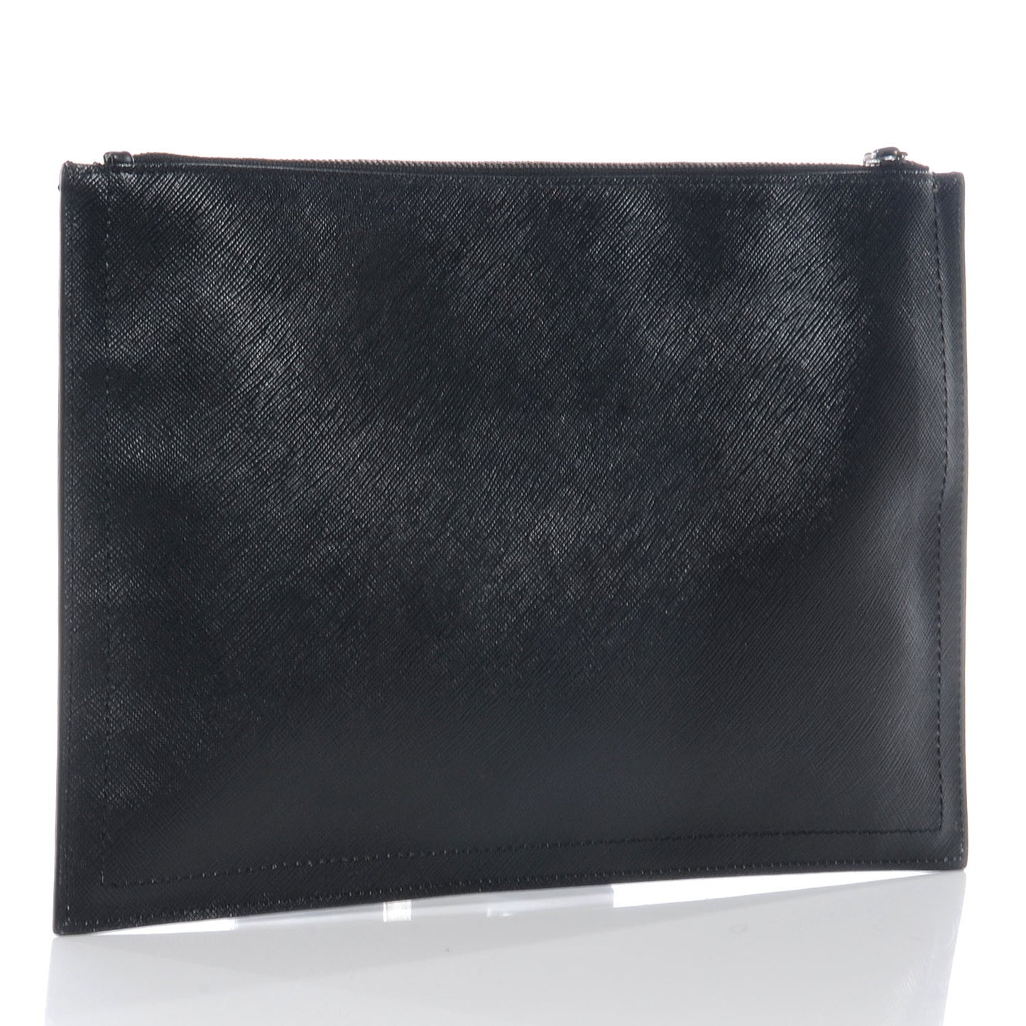 Texutured Coated Canvas Rottweiler Print Medium Cosmetic Pouch Black