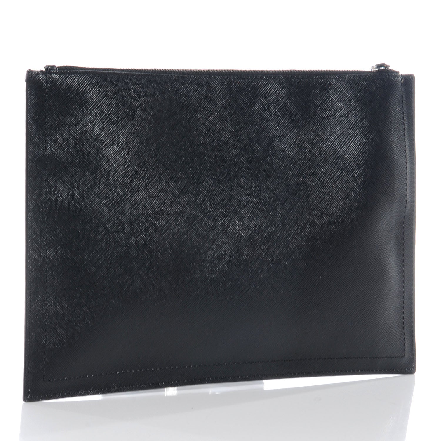 Givenchy Texutured Coated Canvas Rottweiler Print Medium Cosmetic Pouch Black 3 of 8