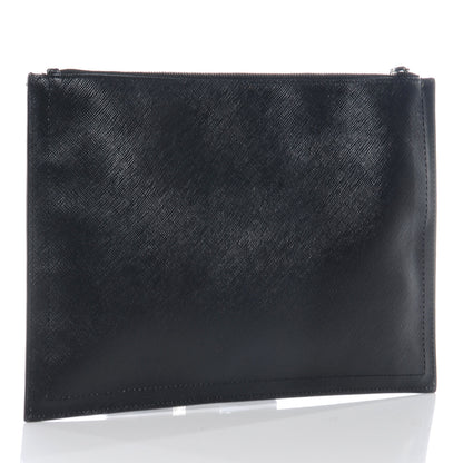 Givenchy Texutured Coated Canvas Rottweiler Print Medium Cosmetic Pouch Black 3 of 8