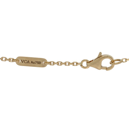 Van Cleef & Arpels 18K Yellow Gold Diamond Malachite Vintage Alhambra Pendant Necklace 4 of 4