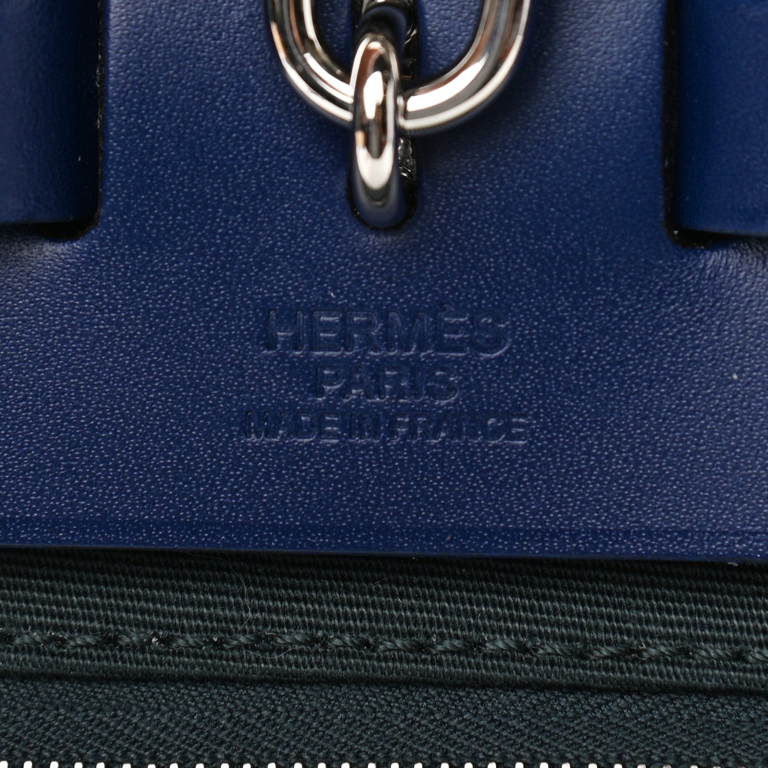 Hermes Vache Hunter Toile Herbag Zip 31 PM Vert Cypress Bleu Saphir 6 of 11