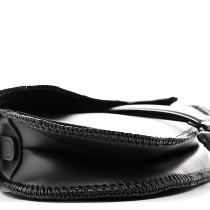 Christian Dior Smooth Calfskin Braided Saddle Bag With Strap Black 9 of 10