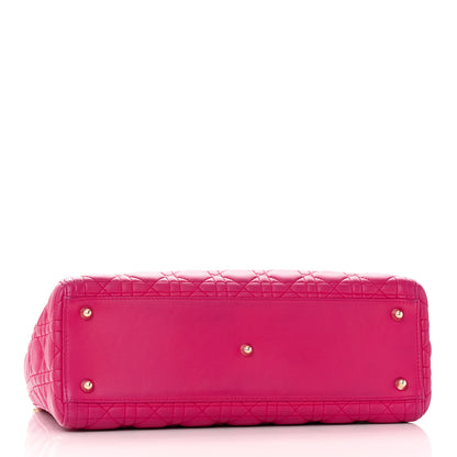 Christian Dior Lambskin Cannage Large Lady Dior Pink 4 of 21
