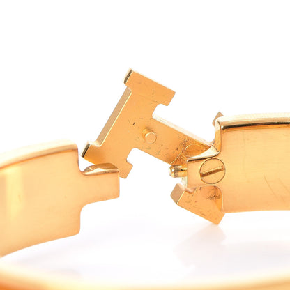 Hermes Enamel Narrow Clic Clac H Bracelet PM Jaune Madras 4 of 6