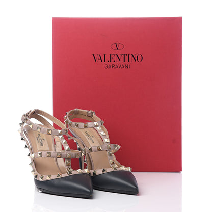 Valentino Garavani Nappa Rockstud Ankle Strap Pumps 36 Black Poudre 13 of 13