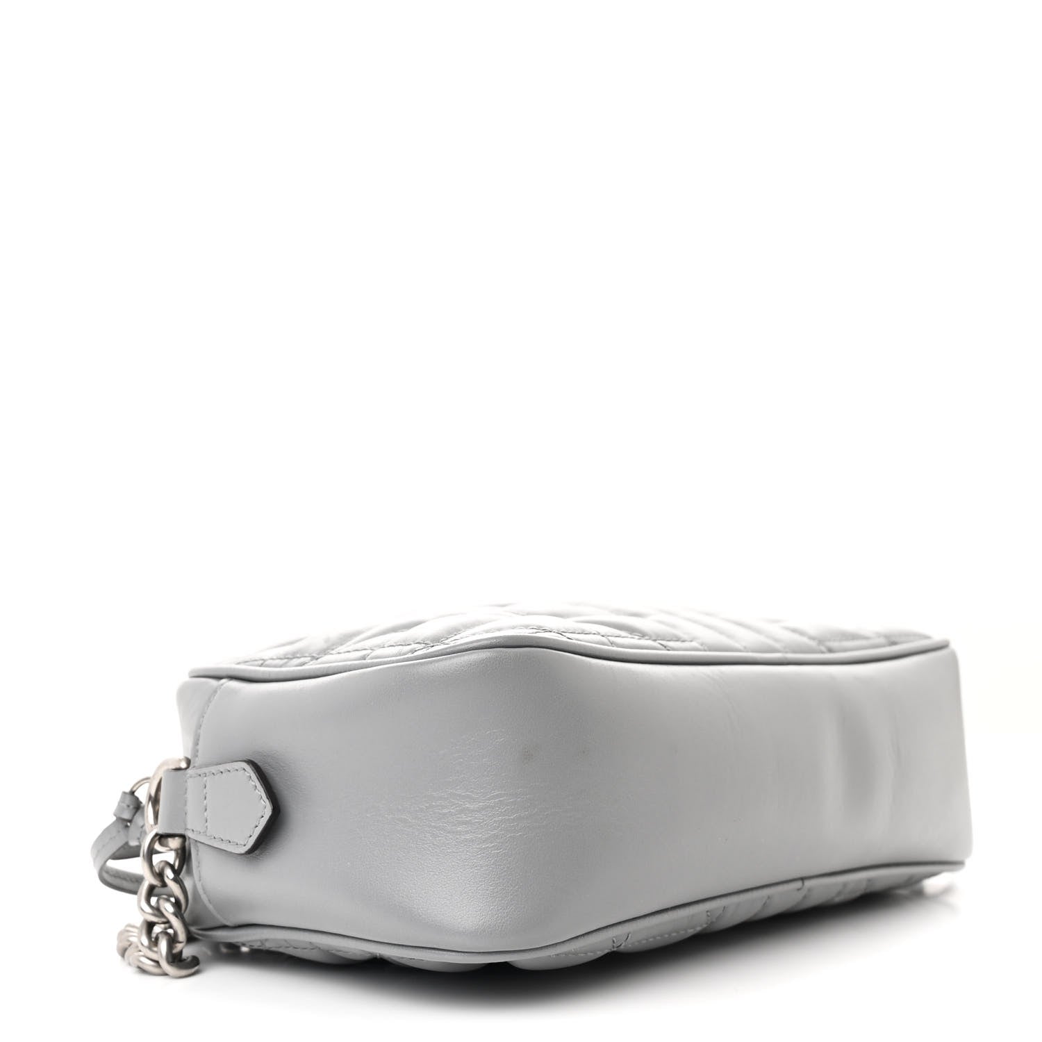 Gucci Calfskin Matelasse Aria Small GG Marmont Chain Shoulder Bag Deep Grey 4 of 11
