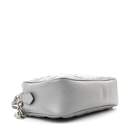 Gucci Calfskin Matelasse Aria Small GG Marmont Chain Shoulder Bag Deep Grey 4 of 11