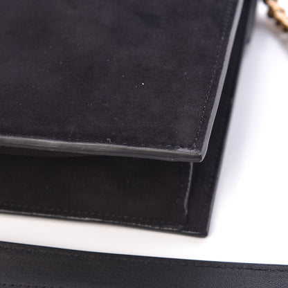 Saint Laurent Suede Calfskin Monogram Le Sept Chain Bag Black 9 of 9