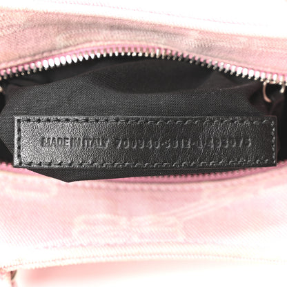 Balenciaga Denim BB Monogram Neo Cagole Handbag XS Pink 8 of 11