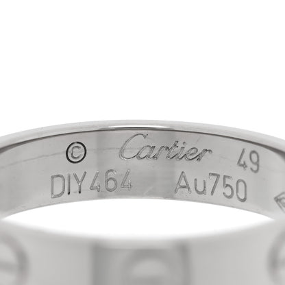 Cartier 18K White Gold 3.5mm LOVE Wedding Band Ring 49 4.75 4 of 4