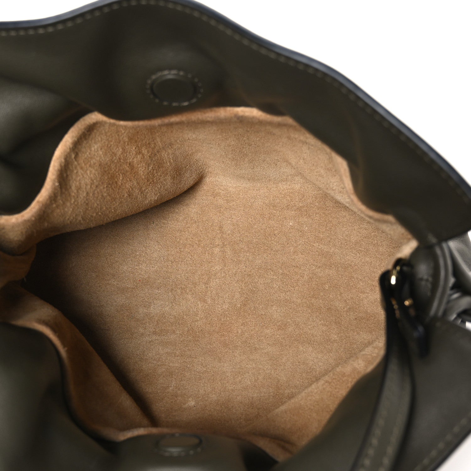 Loewe Calfskin Mini Flamenco Knot Clutch Dark Khaki 5 of 10