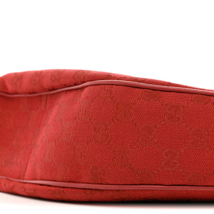Gucci Monogram Half Moon Hobo Red 10 of 13