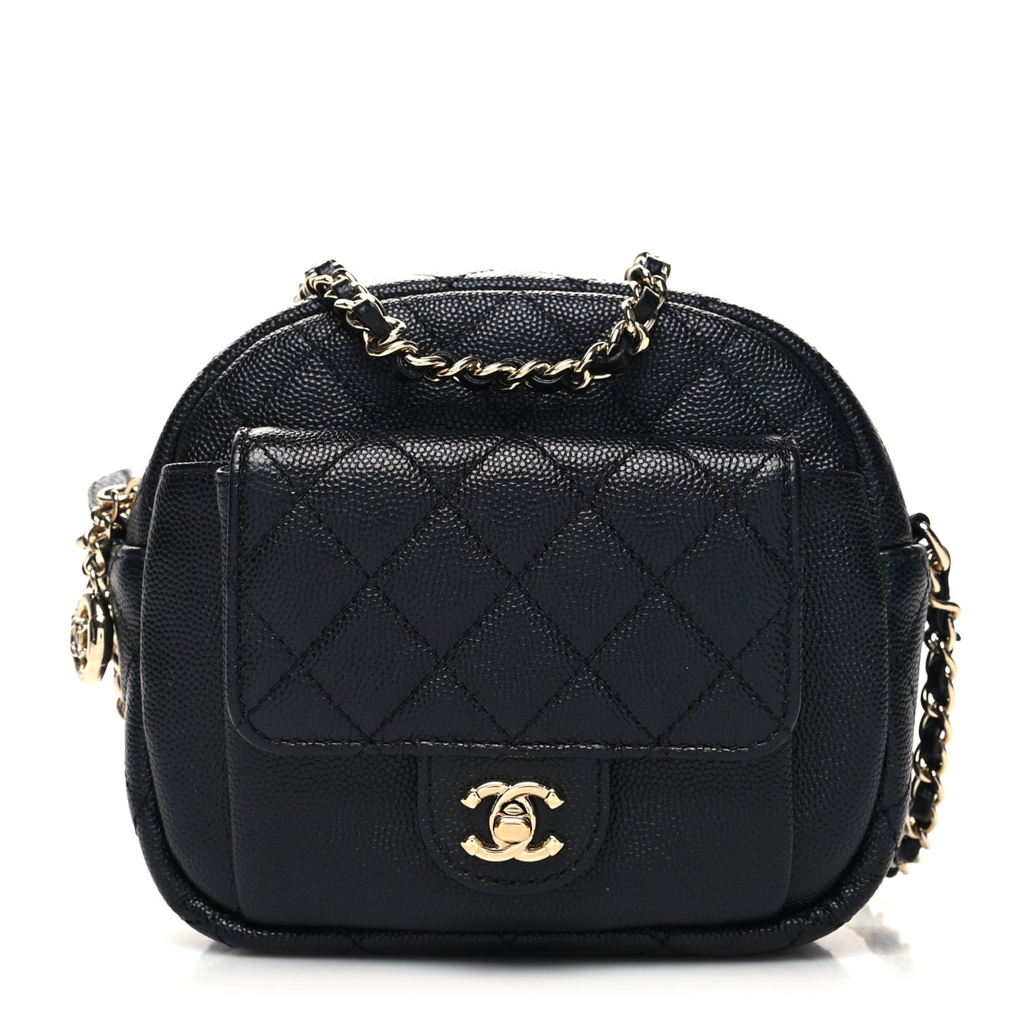 Caviar Quilted CC Day Camera Case Black