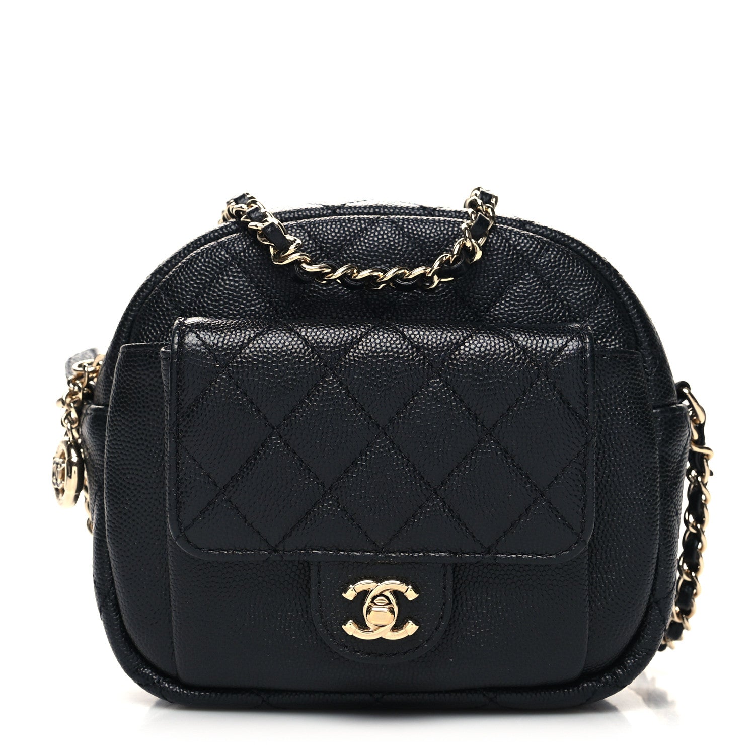 Chanel Caviar Quilted CC Day Camera Case Black 1 of 11