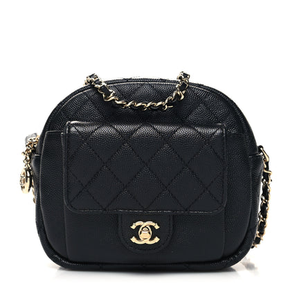 Chanel Caviar Quilted CC Day Camera Case Black 1 of 11