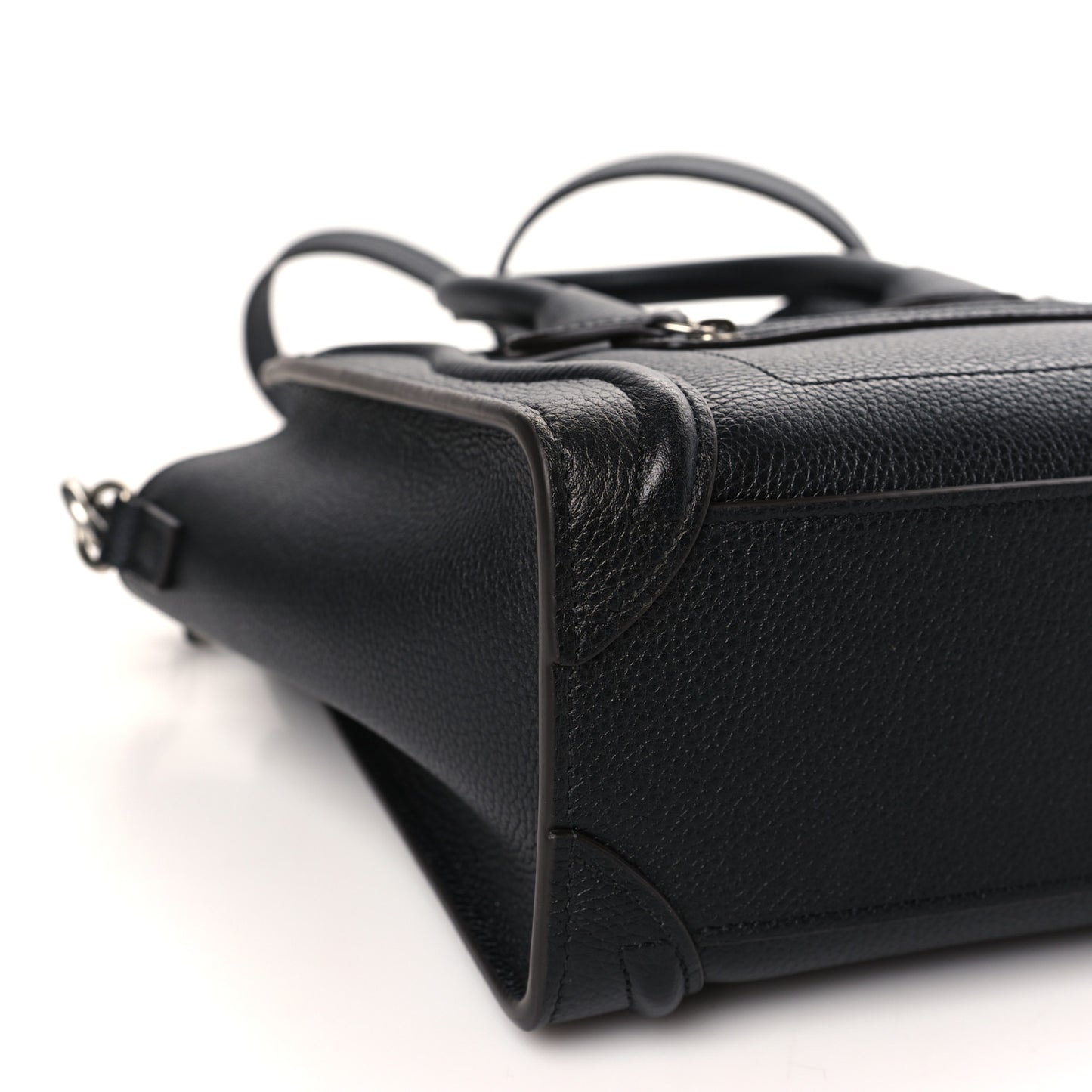 Drummed Calfskin Nano Luggage Black