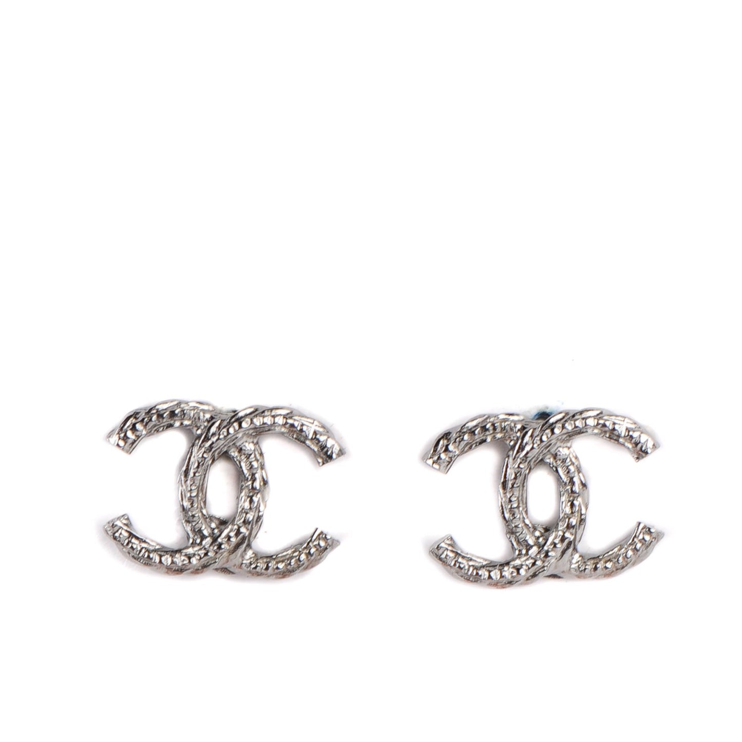 Braided CC Earrings Silver