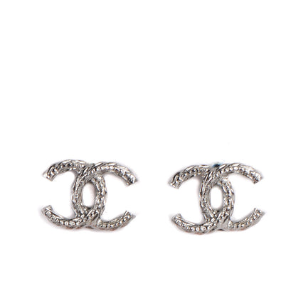 Chanel Braided CC Earrings Silver 1 of 5