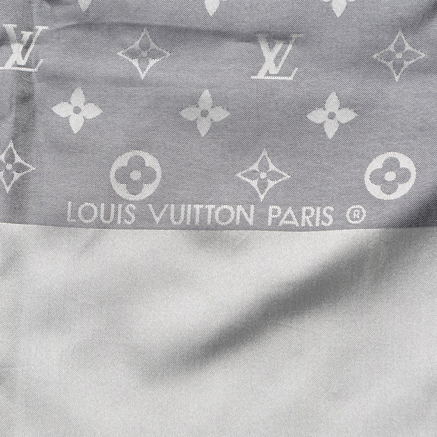 Silk Monogram Capri Scarf Grey