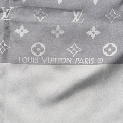 Louis Vuitton Silk Monogram Capri Scarf Grey 3 of 5