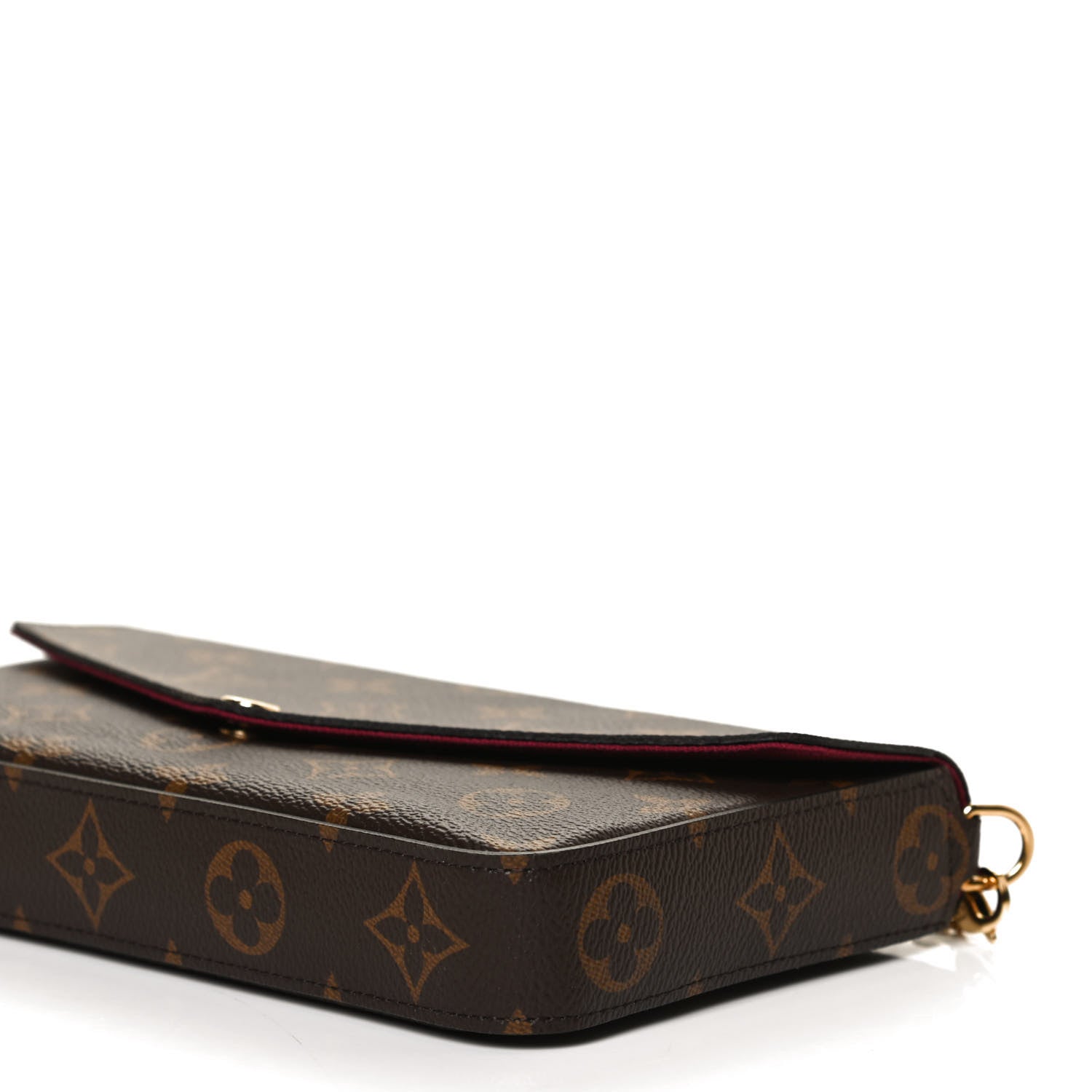 Louis Vuitton Monogram Pochette Felicie Chain Wallet Fuchsia 10 of 12