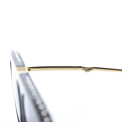 Gucci Acetate Crystal Foldable Aviator Sunglasses GG0307S Black 6 of 9