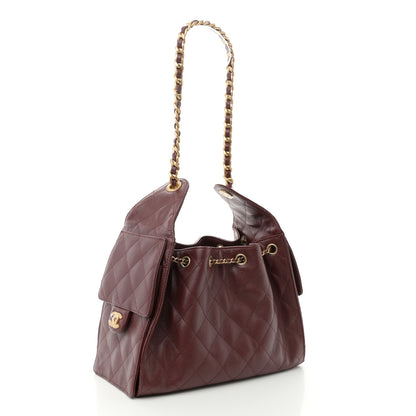 Chanel Caviar Quilted Small Chanel 25 Handbag Burgundy 3 of 10