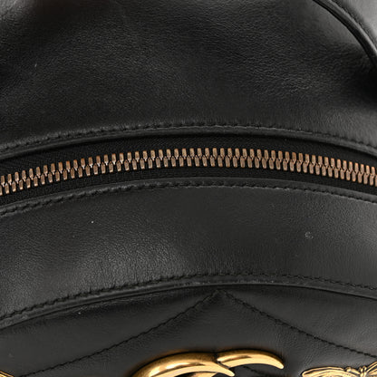 Gucci Calfskin Matelasse Animal Studs GG Marmont Dome Backpack Black 12 of 15