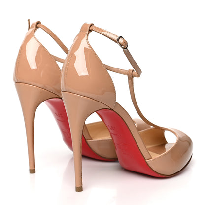 Christian Louboutin Patent Senora 100 Sandals 36.5 Nude 4 of 7