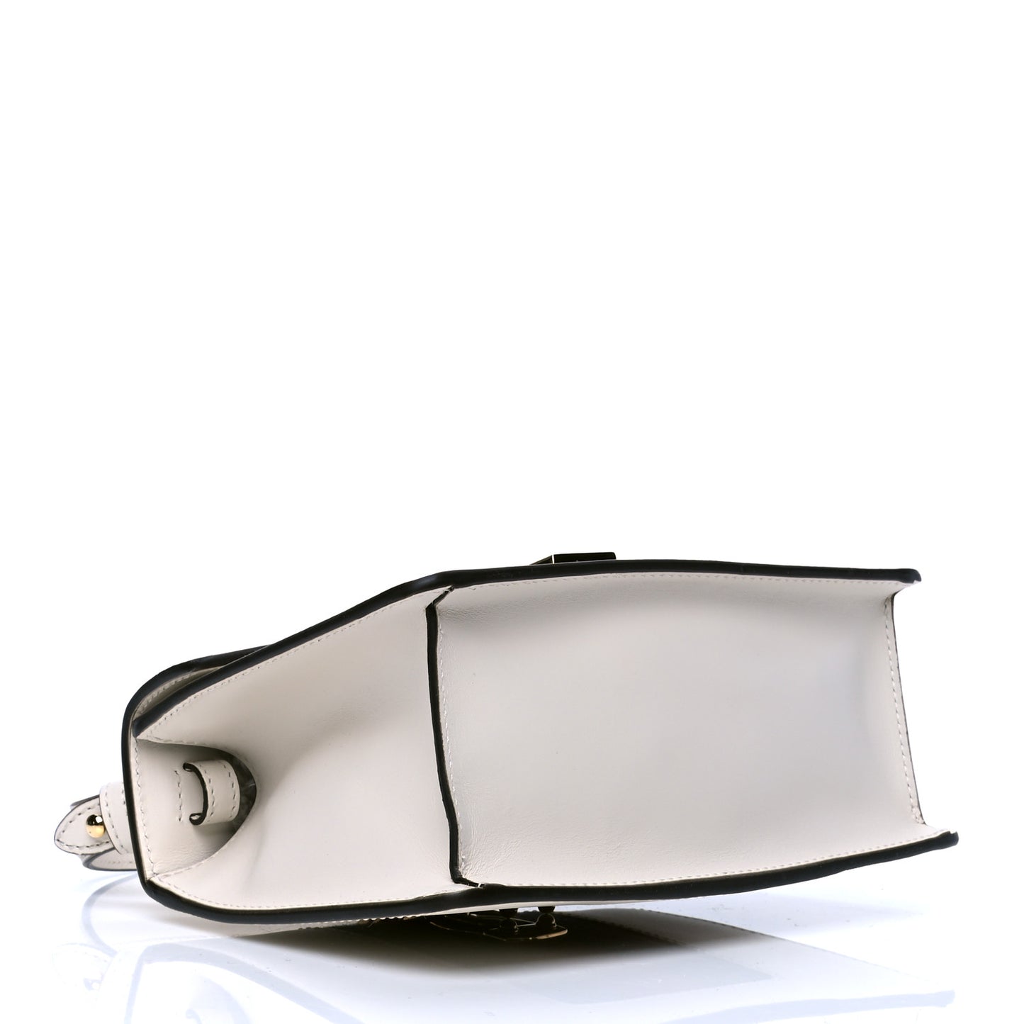 Calfskin Mini Sylvie Top Handle Bag White