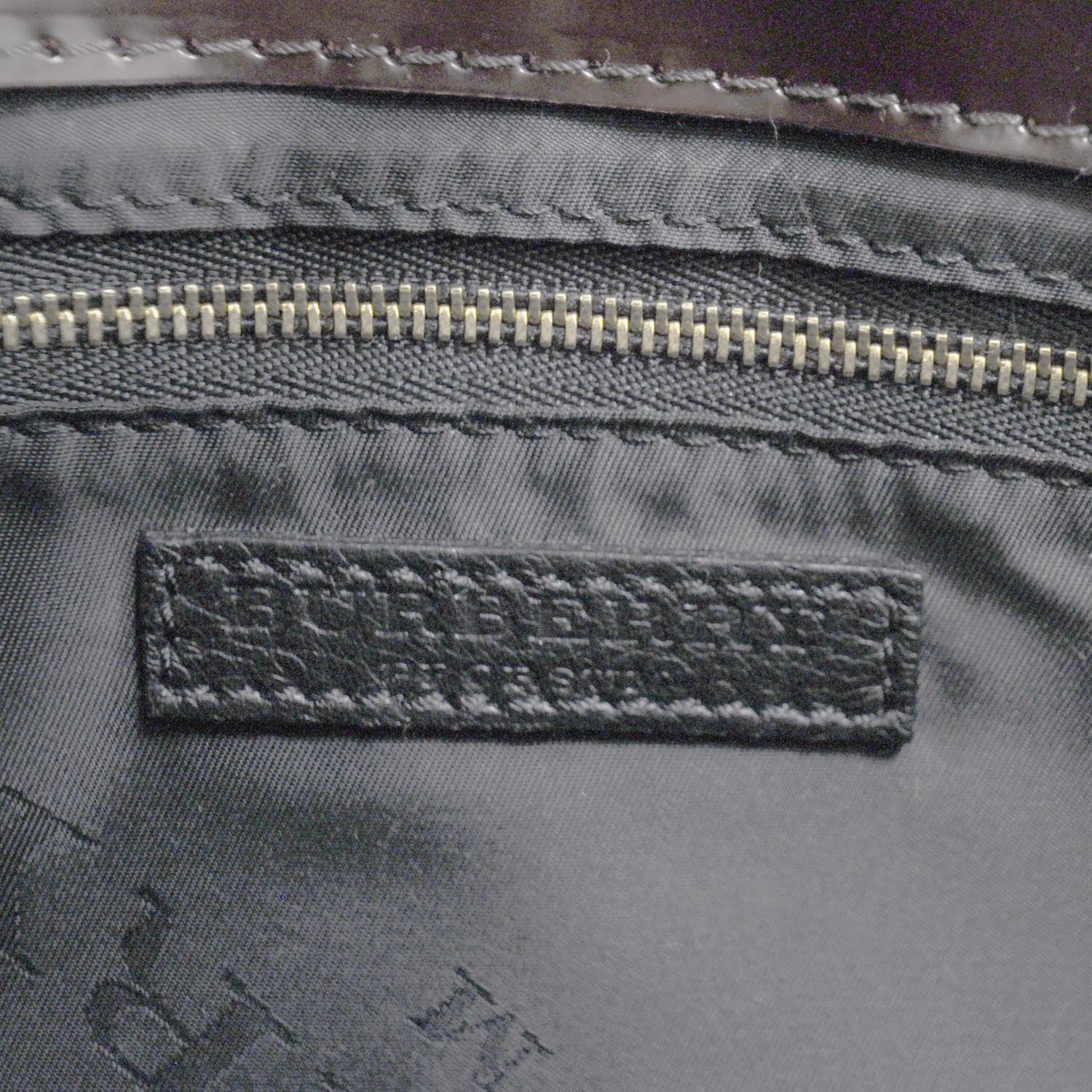 Burberry Glossed Leather Doyle Shoulder Bag Ink and Plum 8 of 8