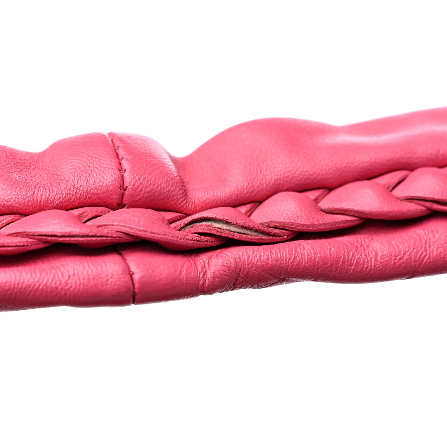 Nappa Intrecciato Large Veneta Hobo Rosa Shock
