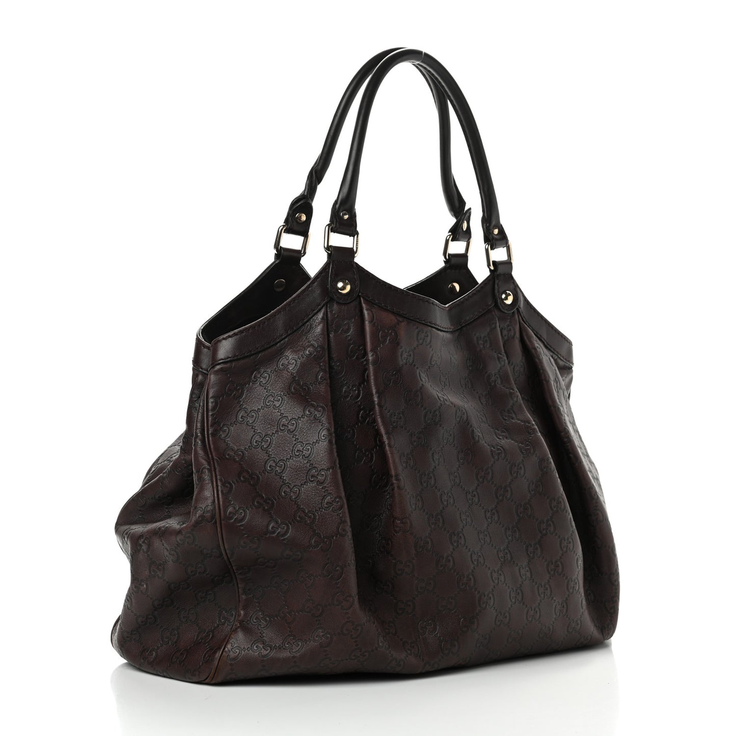 Guccissima Signature Large Sukey Tote Chocolate