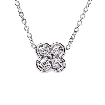 Tiffany Platinum Diamond Lace Pendant Necklace 4 of 6