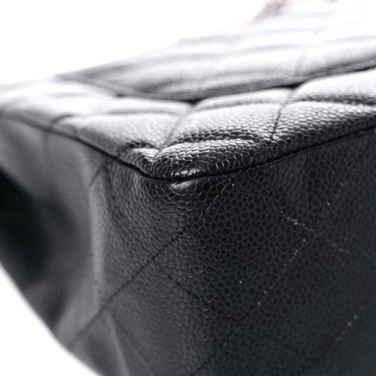 Chanel Caviar Quilted Jumbo Single Flap Black 10 of 22